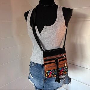 Colorful Unique Embroidered Crossbody Bag - NWOT